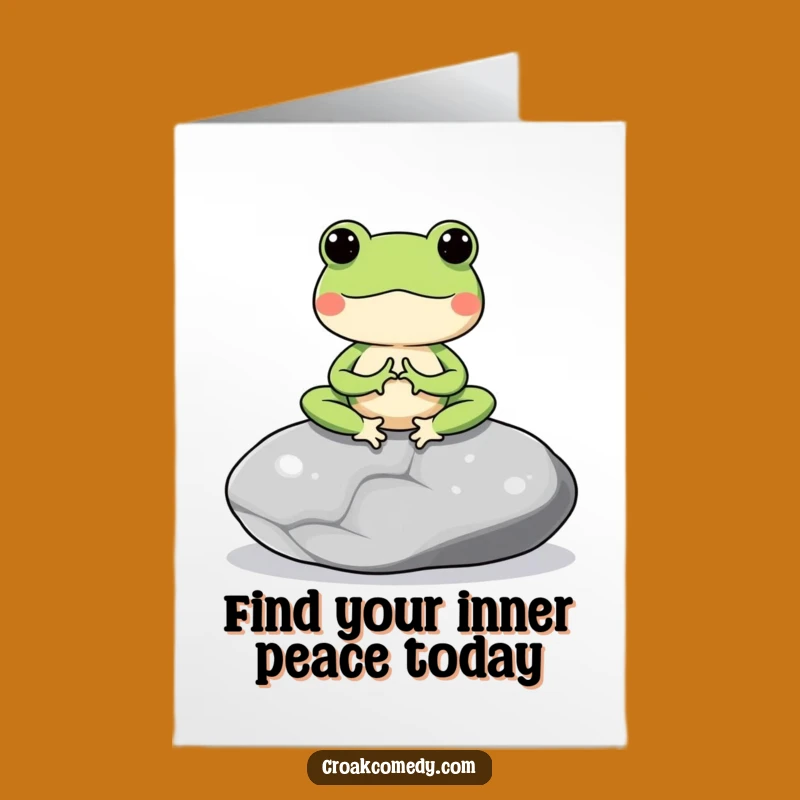 Free Printable Birthday Card: Zen Frog for a Peaceful and Happy Birthday