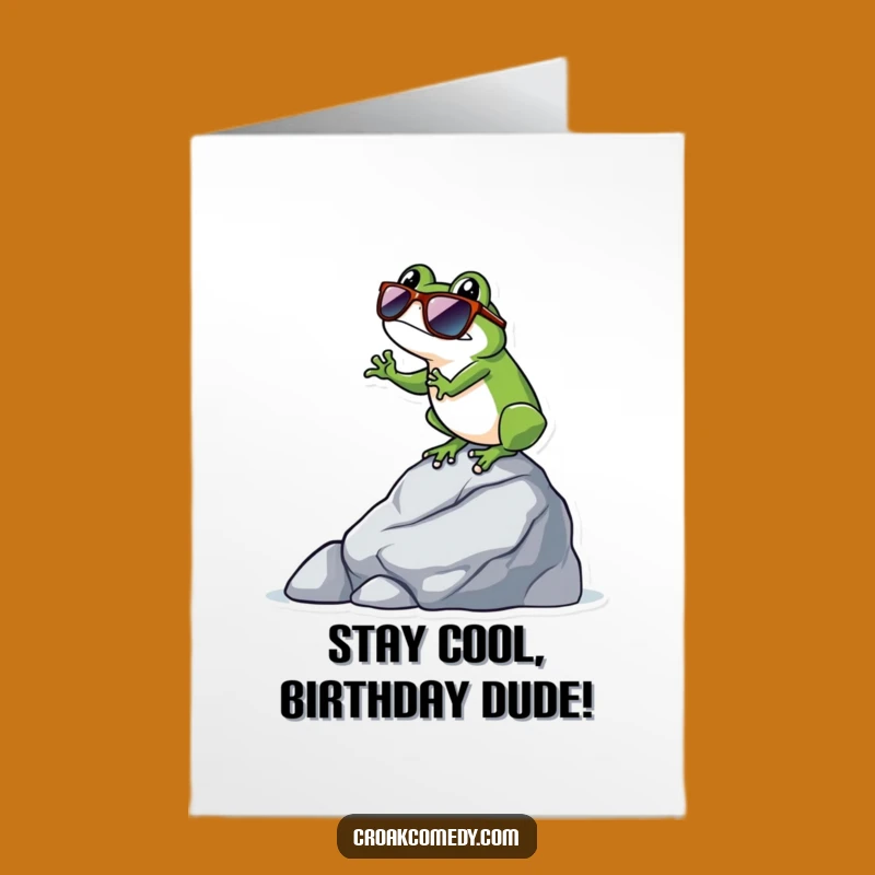 Free Printable Birthday Card: Cool Frog Sunglasses Funny Downloadable Greeting