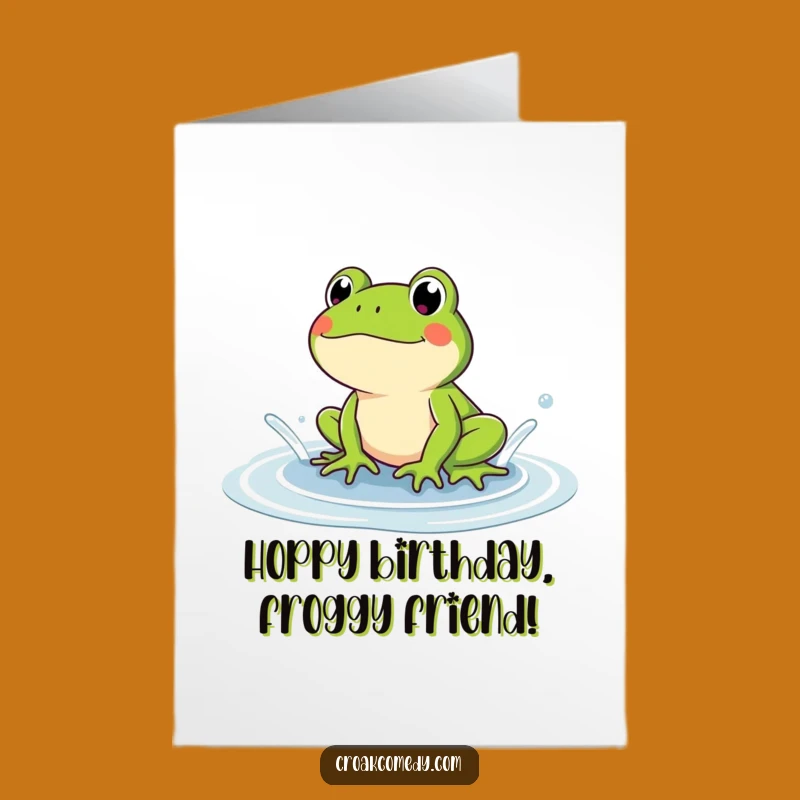 Funny Frog Birthday Card Free Printable: Hilarious Splash Downloadable Gift