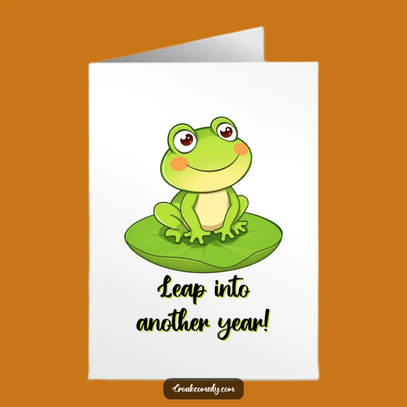 Free Printable Funny Frog Birthday Card - Hopping & Smiling Downloadable Greeting