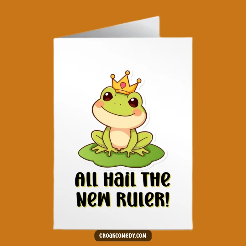 Free Printable Congrats Card: Regal Frog for Your Crown-Worthy Achievement