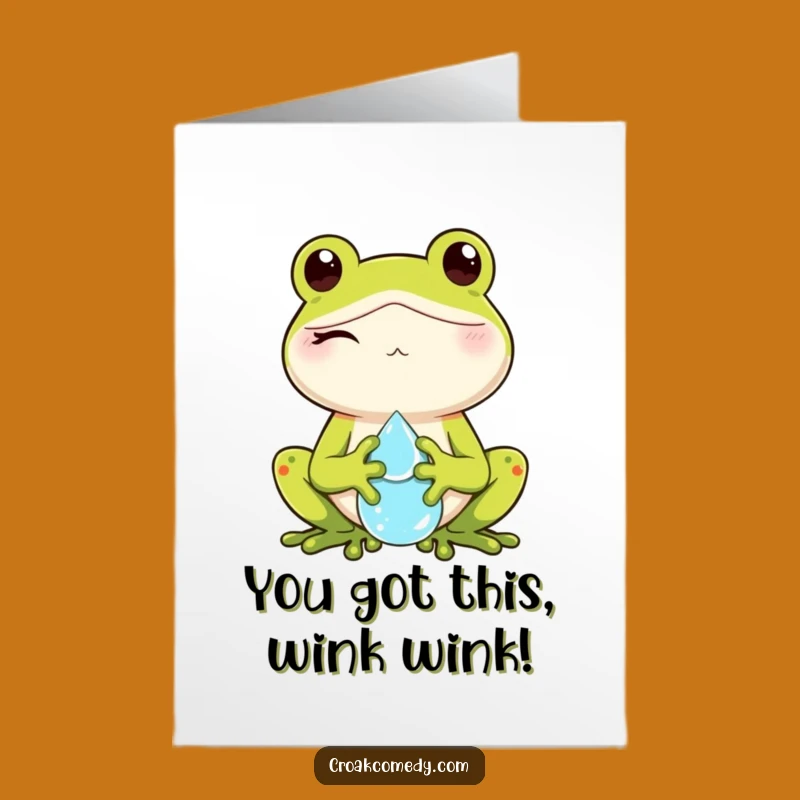 Free Printable Congrats Card: Winking Frog for Your Amazing Accomplishment