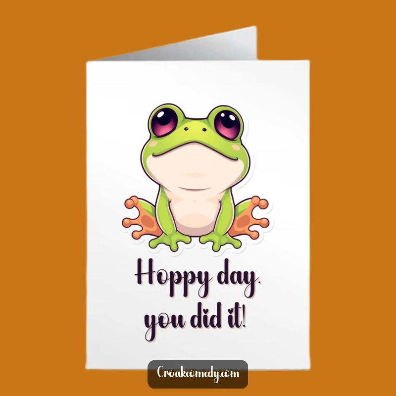 Surprised Froggy Congratulations Card Free Printable: Shockingly Funny Downloadable Gift