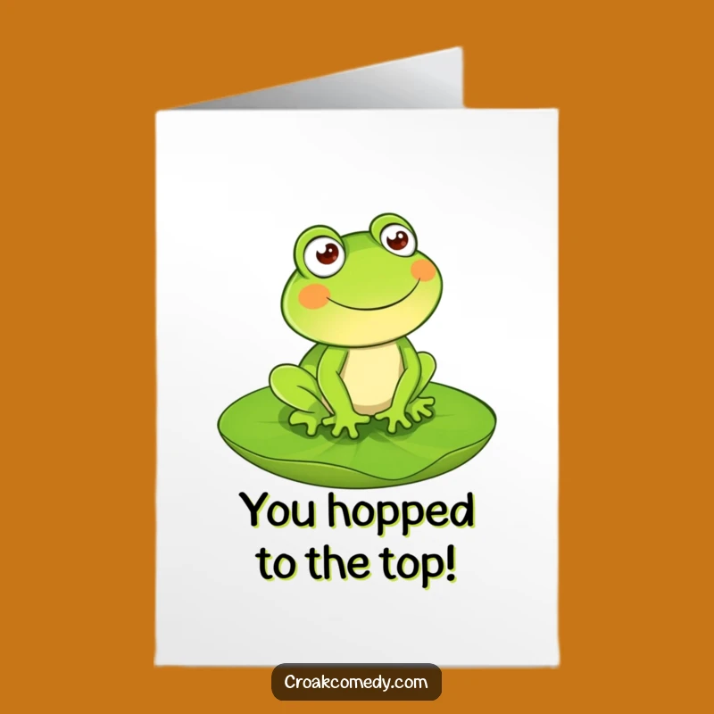 Free Printable Frog Congrats Card - Hopping Over Success Downloadable Greeting
