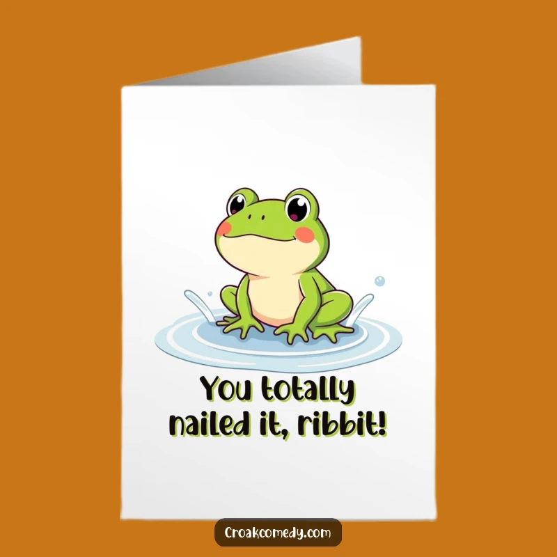 Leap for Joy: Frog Congratulations Card Free Printable Downloadable Gift