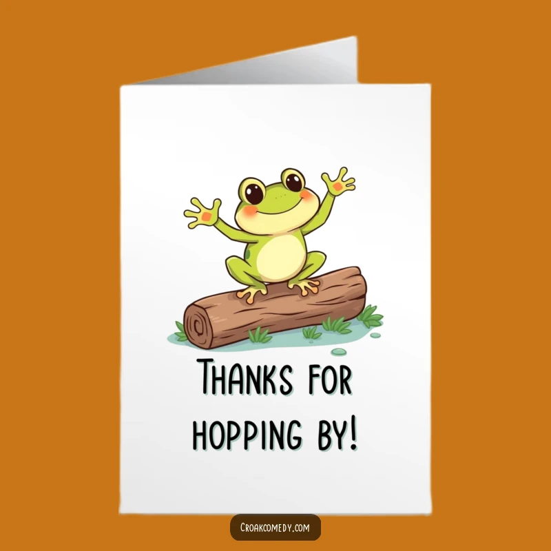 Free Printable Thank You Card: Froggy Dance Gratitude, Humorous Downloadable Greeting Idea