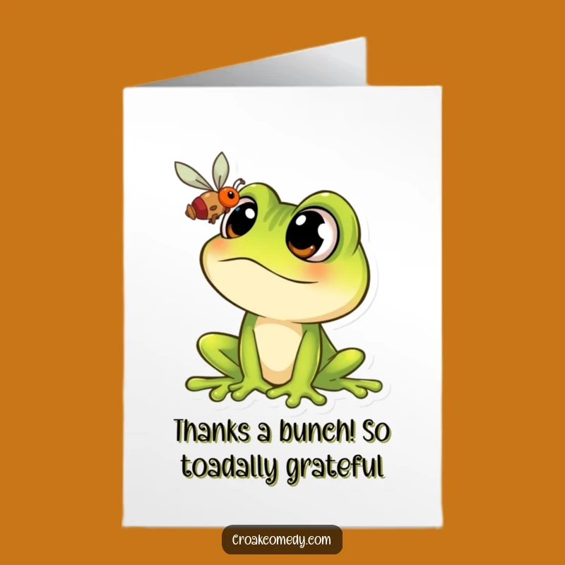 Free Printable Thank You Card: Silly Frog Appreciation, Humorous Downloadable Gift Idea