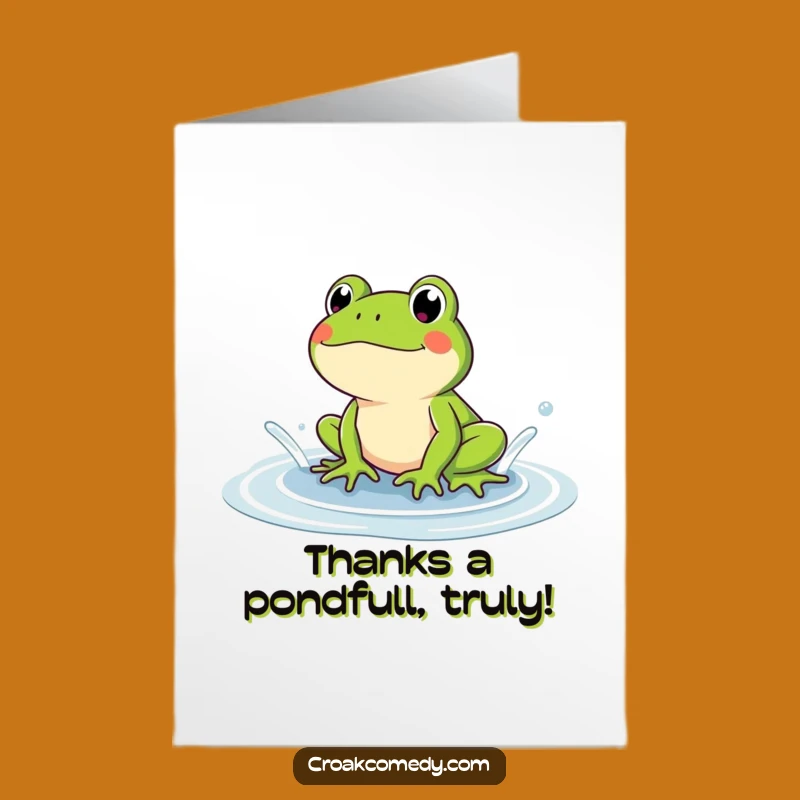Thank You Frog Card Free Printable: Hoppy Thanks Downloadable Message