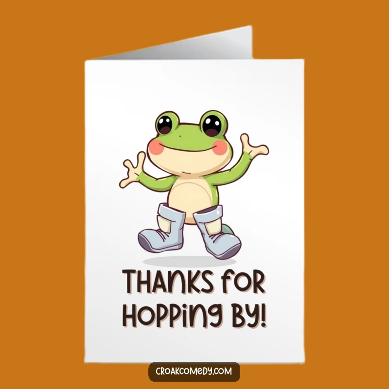 Free Printable Thank You Card: Frog's Big Hop, a Funny Downloadable Thanks