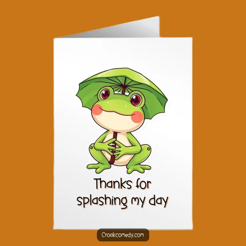 Free Printable Thank You Card: Froggy Thanks - Funny Downloadable Gift