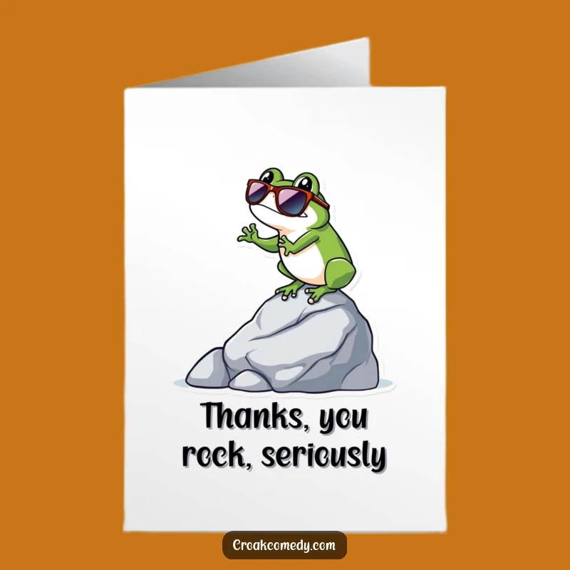 Free Printable Thank You Card: Cool Frog Sunglasses Funny Downloadable Greeting