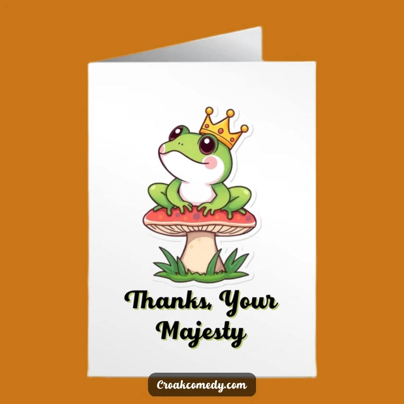 Free Printable Thank You Frog Card: Majestic Gratitude Downloadable Gift