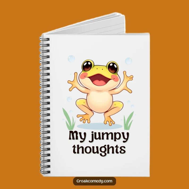Funny Excited Frog Notebook - Joyful Journal for Energetic Minds & Ideas