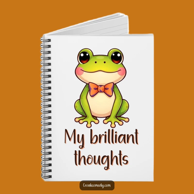 Funny Frog Bow Tie Notebook - Jot Down Ideas with Dapper Fun!