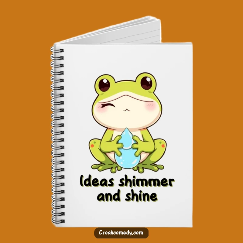 Funny Winking Frog Dewdrop Notebook: Jot Down Ideas with a Playful Wink