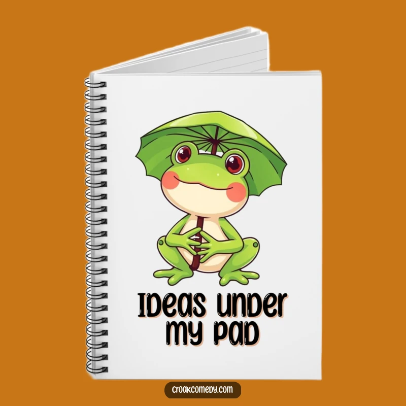 Funny Frog Lily Pad Umbrella Notebook: Jot Down Ideas with Playful Outdoor Charm