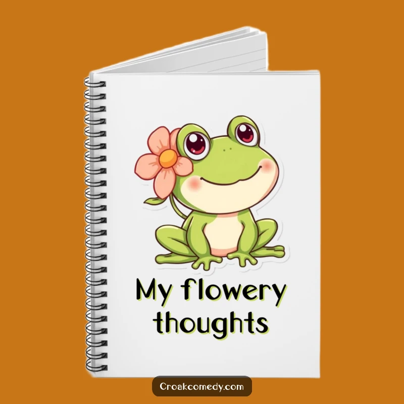 Funny Happy Frog Notebook: Cheerful Floaty Flower Journal