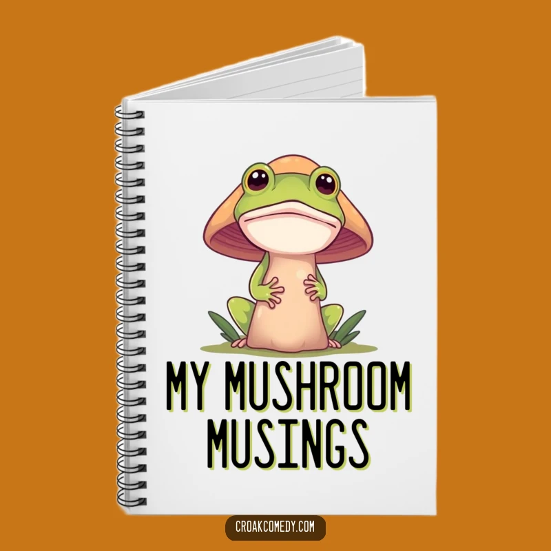 Funny Frog Mushroom Notebook: Curious Cover, Ideal Funny Gift for Writers