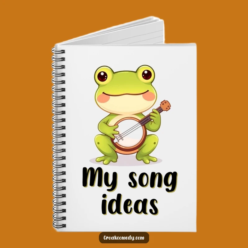 Funny Frog Notebook - Cheerful Banjo Journal, Perfect Humorous Musical Gift