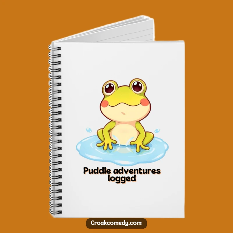Funny Frog Puddle Journal: Playful Character's Happy Thoughts, Creative Funny Gift