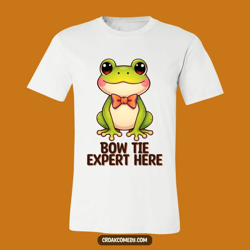 Funny Frog Bow Tie Tee - Dapper Amphibian Humor Shirt!