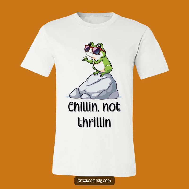 Funny Cool Frog Sunglasses T-Shirt: Rock Balancing Act, Epic Funny Gift