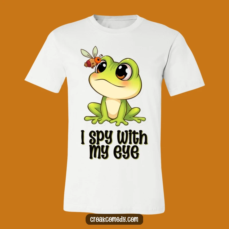 Funny Frog Fly Focus Tee: Wide-Eyed Cartoon Character Shirt, Ideal Funny Gift