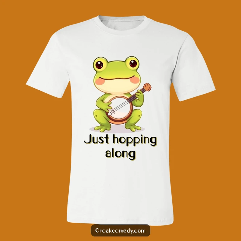 Funny Frog T-Shirt - Cheerful Banjo Tunes, Humorous Music Lover Gift