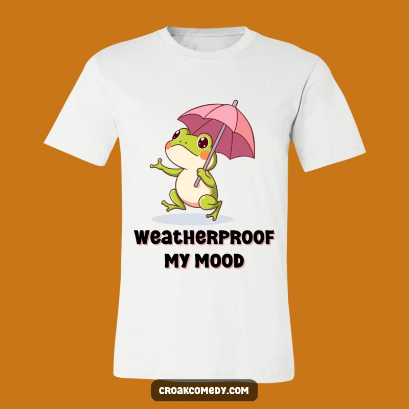 Funny Frog Umbrella T-Shirt - Hilarious Cartoon Character Tee for Joyful Vibes