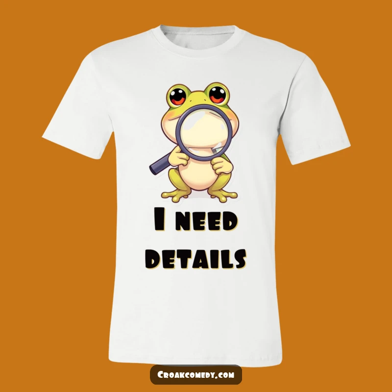 Funny Frog Investigator Tee: Curious Character Magnifying Fun, Ideal Funny Gift