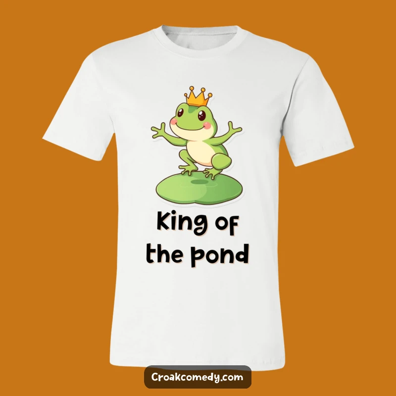 Funny Royal Frog T-Shirt: Happy Leaping King Amphibian Tee