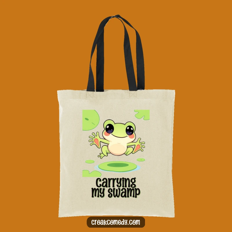 Funny Frog Leap Tote Bag - Carry Your Essentials with Playful Energy