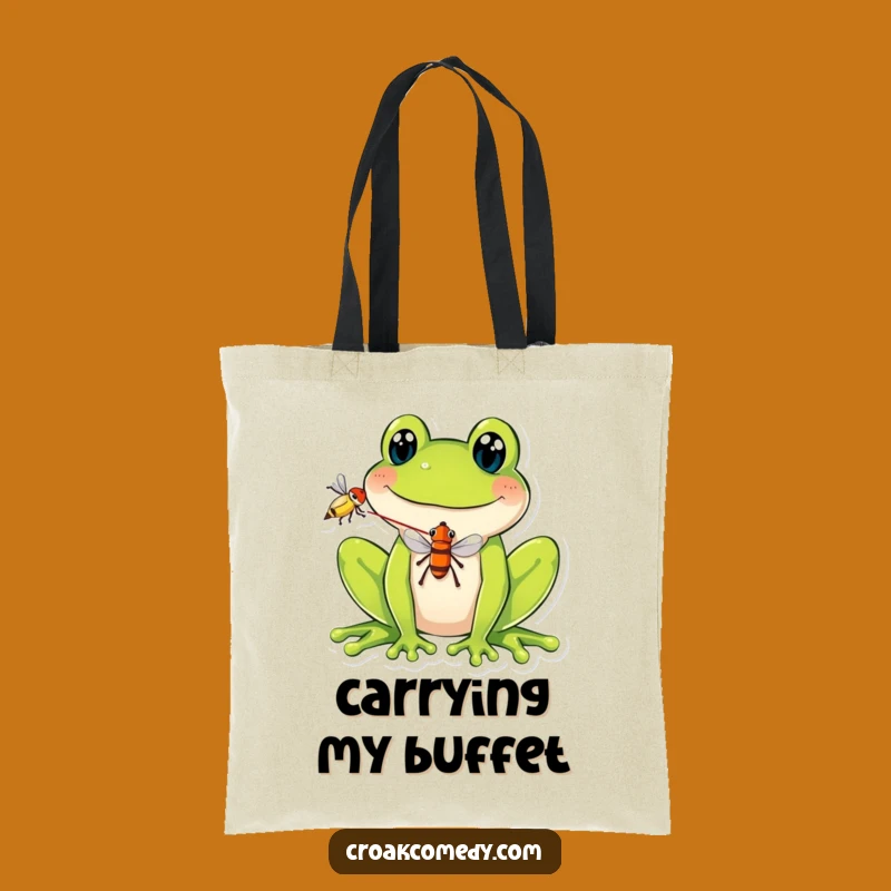 Funny Frog Fly Tote Bag - Carry Your Essentials with Quirky Humor