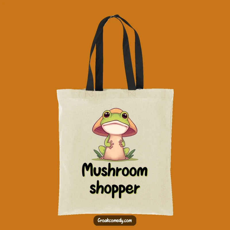 Funny Frog Mushroom Tote: Curious Peeker Bag, Practical Funny Gift