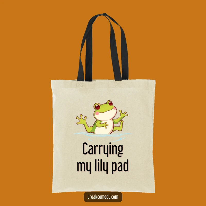 Funny Frog Tote Bag: Playful Swimmer Design, Great Funny Gift for Everyday