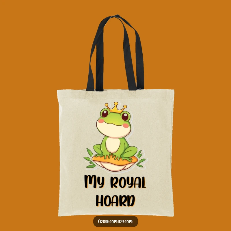 Funny Royal Frog Tote Bag: Hilarious & Stylish Carry-All for Frog Fans!